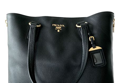 prada black leather bag double side zip tote|Prada nylon tote bag large.